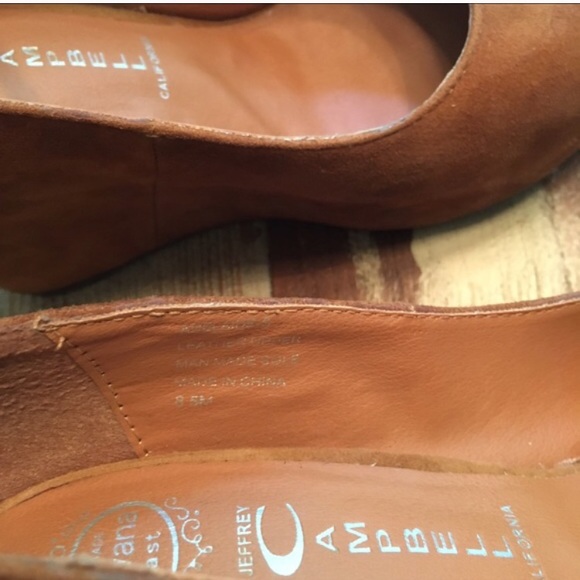 Jeffrey Campbell Cognac suede wedges - Picture 3 of 4
